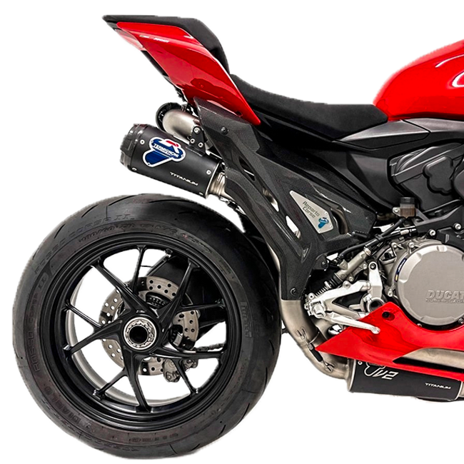 Termignoni SBK Replica stainless steel full exhaust system on Ducati Panigale V2 955