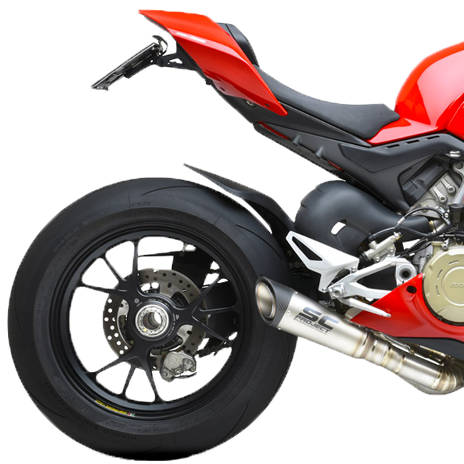 SC-Project S1 titanium half-system exhaust with carbon end cap for Ducati Panigale V4/S 2021