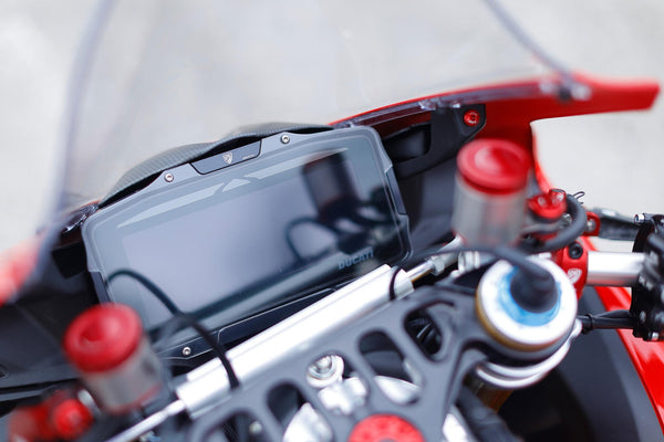 CNC Racing DC003 dashboard protection for Ducati Panigale V4 2025-2026 in black