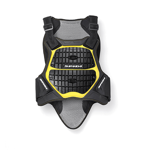 Spidi Defender chest and back protector in black and yellow, men's