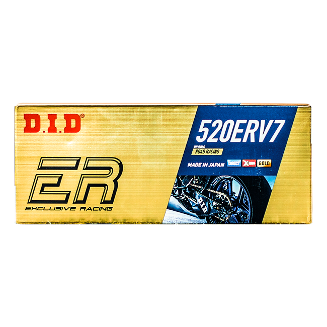 D.I.D 520ERV7 X-Ring chain 520 gold open with rivet link