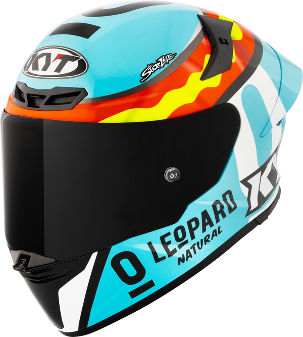 KYT TT-Revo full-face helmet in Leopard Racing Replica Spain gloss finish