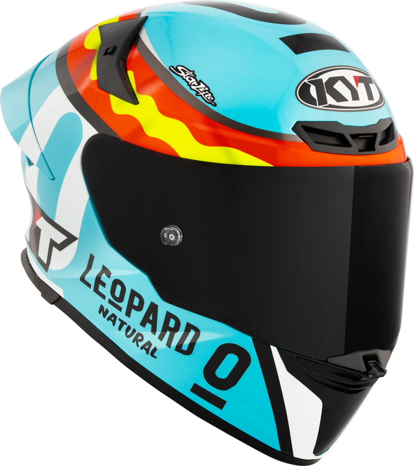 KYT TT-Revo full-face helmet in Leopard Racing Replica Spain gloss finish