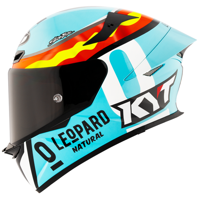 KYT TT-Revo full-face helmet in Leopard Racing Replica Spain gloss finish