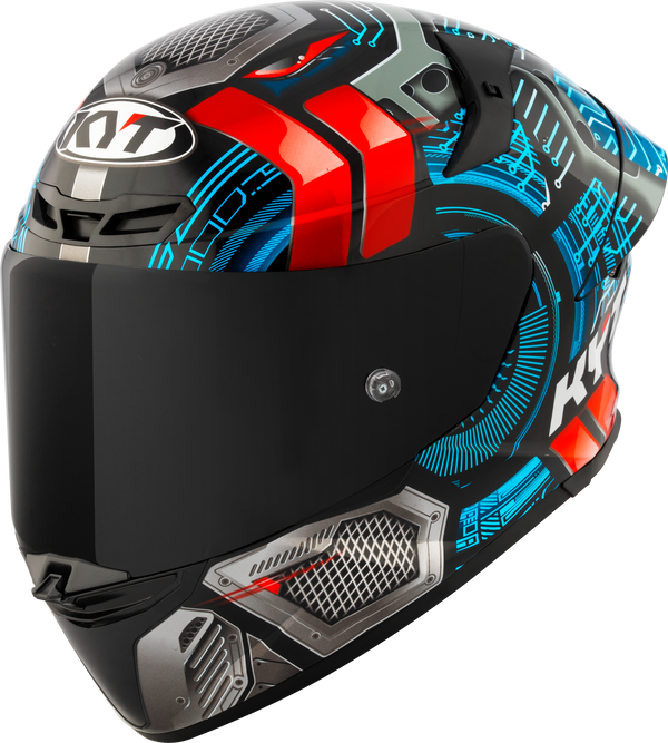 KYT TT-Revo full-face helmet in Synchrotron graphic gloss finish