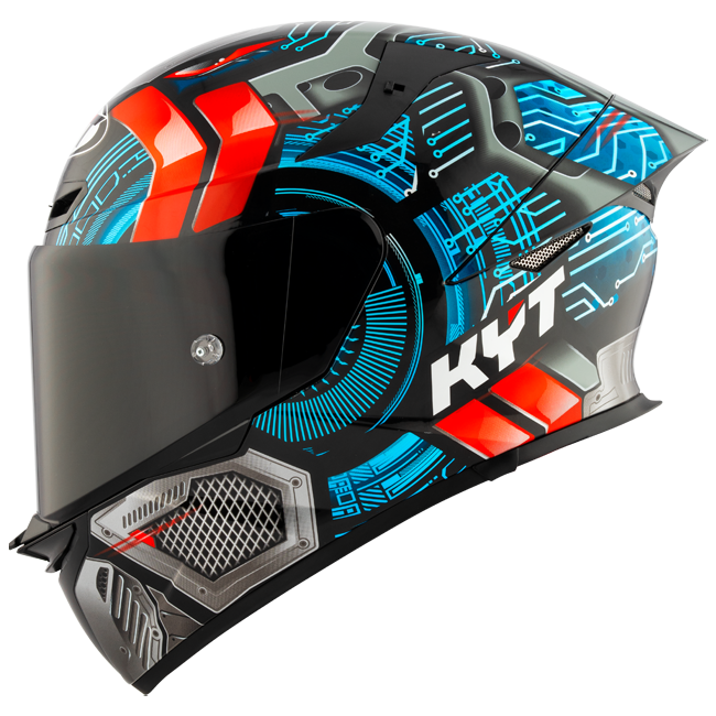 KYT TT-Revo full-face helmet in Synchrotron graphic gloss finish