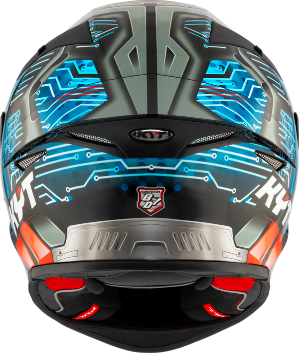 KYT TT-Revo full-face helmet in Synchrotron graphic gloss finish