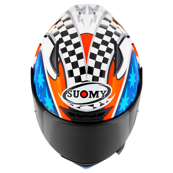 Suomy Track-1 full-face helmet in Troy Bayliss 2002 Replica gloss livery