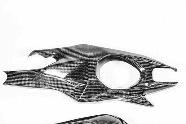 AP Carbon Line 200g twill carbon swingarm covers for Ducati Panigale V4 V4S V4R 2025-2026