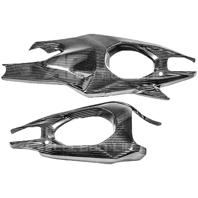AP Carbon Line 200g twill carbon swingarm covers for Ducati Panigale V4 V4S V4R 2025-2026