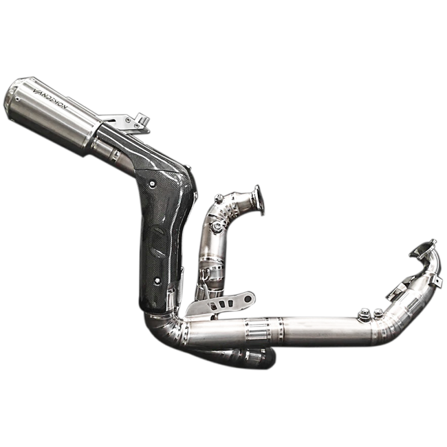 Vandemon High Titanium full exhaust system on Ducati Panigale V2 955