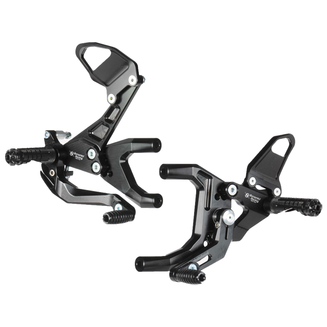 Bonamici Racing DV2 black anodised rearsets for Ducati Panigale 959 2016-2019