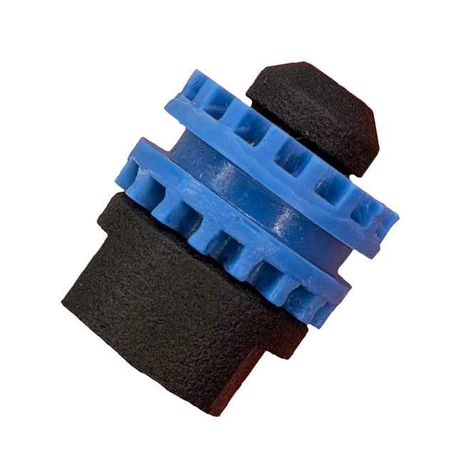 Feel Racing FR.821.111 racing dashboard fastener pins, supplied as a pair with blue anti-vibration rubbers