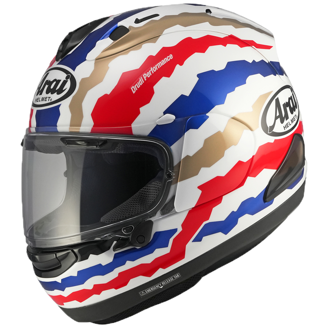 Arai RX-7V Evo helmet in Mick Doohan Jubilee Restyle Replica gloss finish