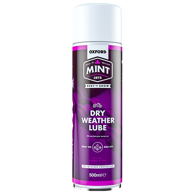 Oxford Mint Dry Weather Lube 500ml PTFE chain spray aerosol can