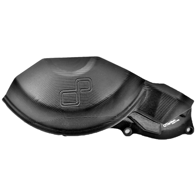 LighTech ECPAP003NER black anodised aluminium clutch cover protector for Aprilia RS 660