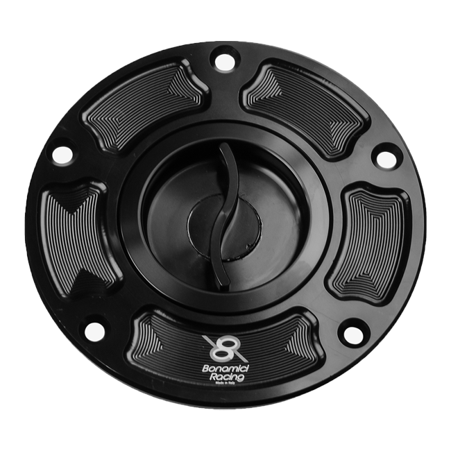 Bonamici Racing F050 quick-release fuel cap for Ducati Panigale V4 anodised finish