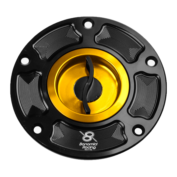 Bonamici Racing F050 aluminium quick-release fuel cap for Ducati Panigale V4