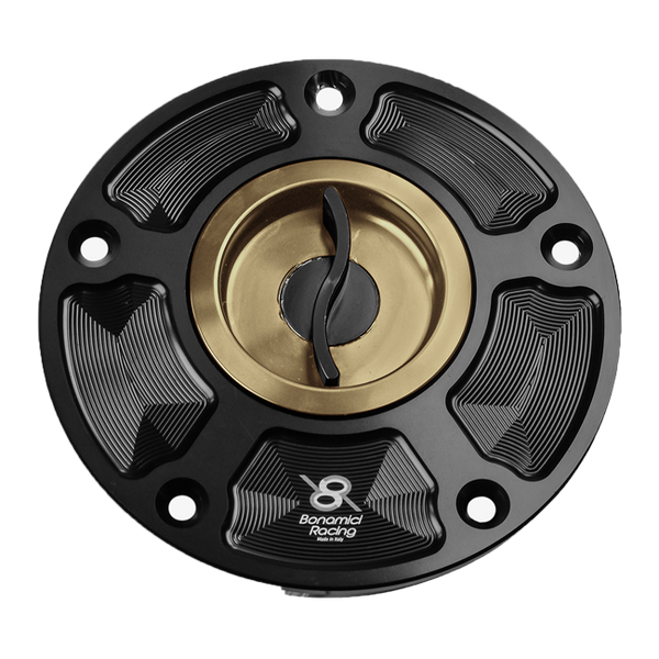 Bonamici Racing FC070 quick-release fuel cap for Kawasaki ZX-10R/RR in anodised finish