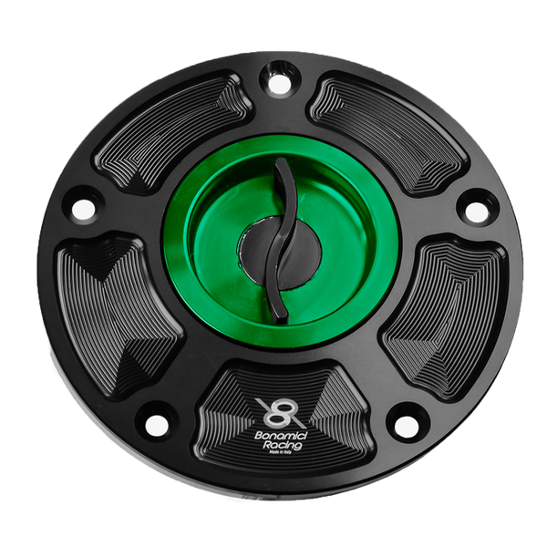 Bonamici Racing quick-release fuel cap FC070 for Kawasaki ZX-6R 636 RR anodised finish