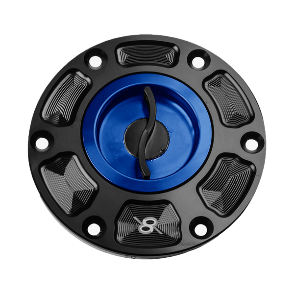 Bonamici Racing FC090 quick-release fuel cap for Aprilia RS 660 in anodised finish
