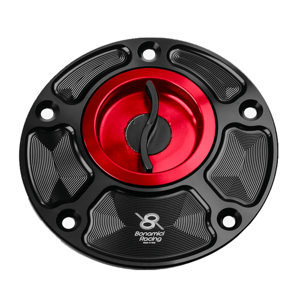 Bonamici Racing FC110 quick-release fuel cap for Yamaha YZF-R7 in anodised finish