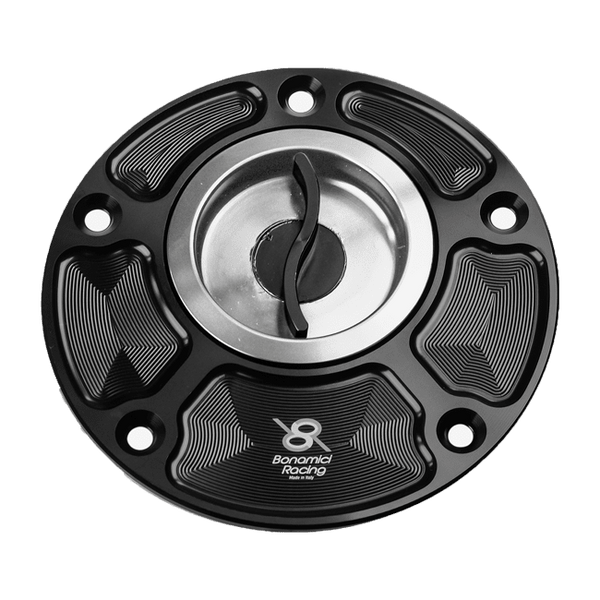 Bonamici Racing FC110 quick-release fuel cap for Yamaha YZF-R7 in anodised finish