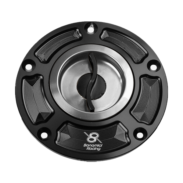 Bonamici Racing quick-release fuel cap FC120 for Honda CBR 1000 RR SC77 in anodised finish