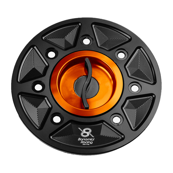 Bonamici Racing FC170 quick-release fuel cap for Kawasaki Ninja 400 anodised finish