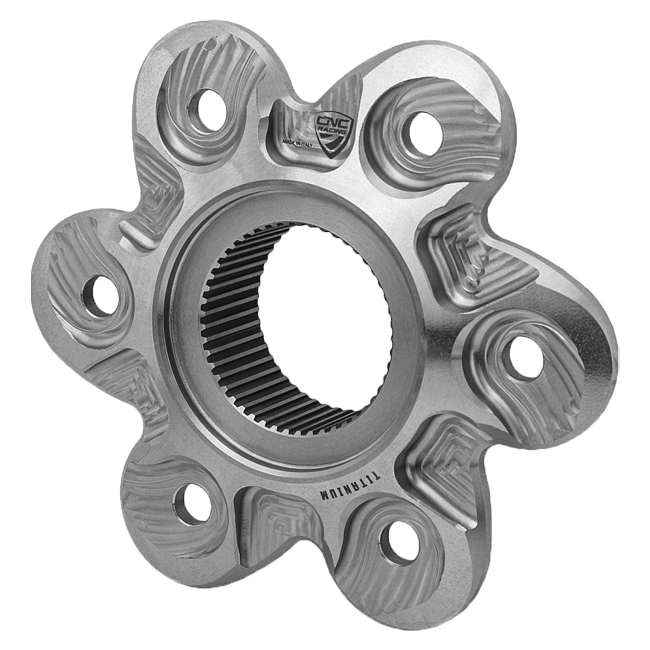 CNC Racing FL506X titanium rear sprocket carrier for Ducati Panigale V4 V4S V4R 2018–2024