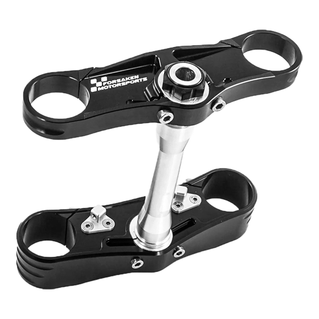 Forsaken Motorsport black anodised triple clamp for Aprilia RSV4 Factory R 2009–2014