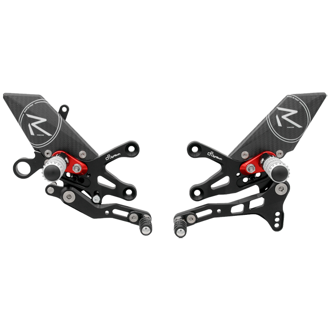 LighTech FTRAP004R CNC aluminium rearset kit for Aprilia RSV4 2009–2016