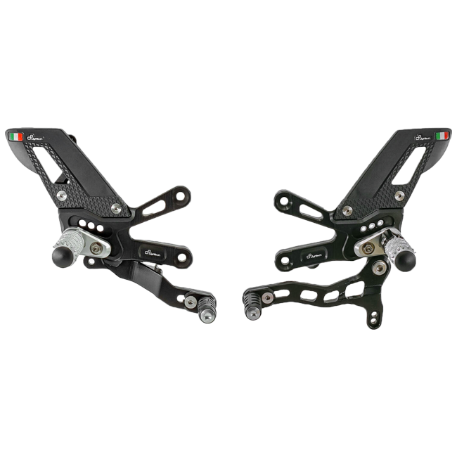LighTech FTRAP005 silver rearset kit for Aprilia RSV4 RF RR 1100 Factory