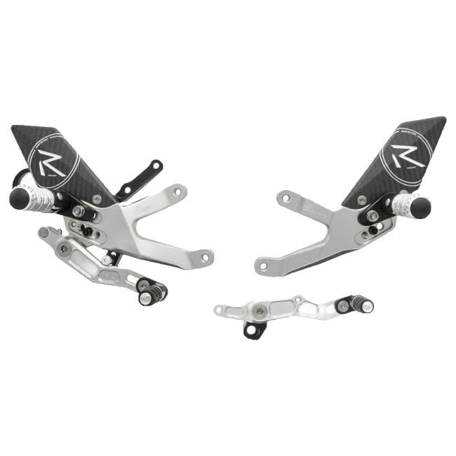 LighTech FTRBM004RSIL silver rearset for BMW S1000RR K46 2015-2018