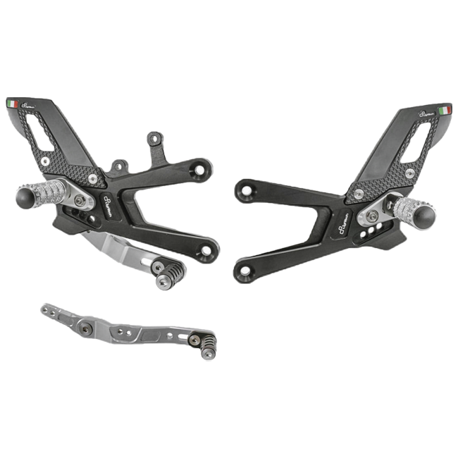 LighTech FTRHO011/W rearsets silver fixed footpegs Honda CBR 1000 RR-R Fireblade SC82