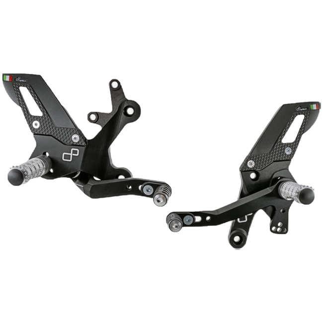LighTech FTRKA013 CNC aluminium track-use rearsets for Kawasaki Ninja 400 2018-2023