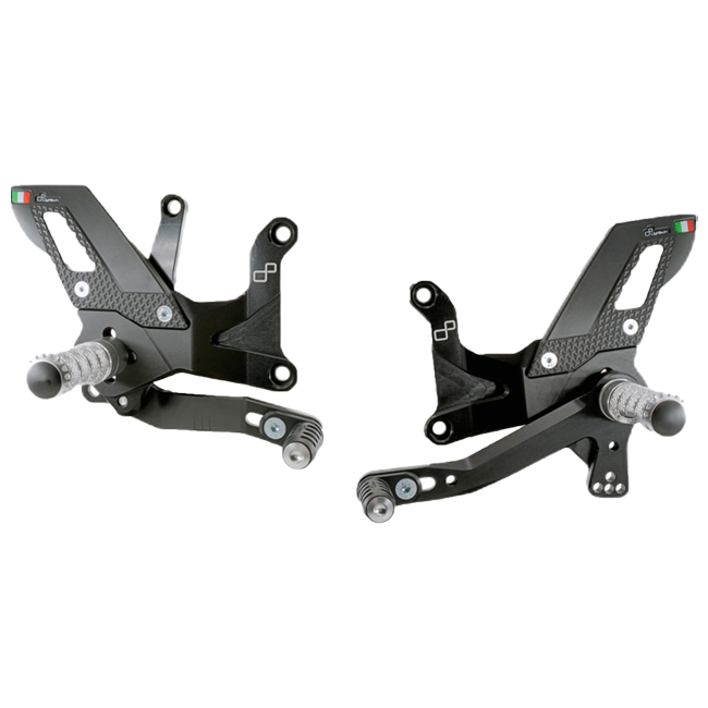 LighTech FTRKA014 track-use rearsets for Kawasaki ZX-4 RR 2023-2025