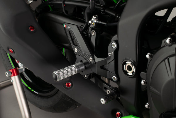 LighTech FTRKA014 track-use rearsets for Kawasaki ZX-4 RR 2023-2025