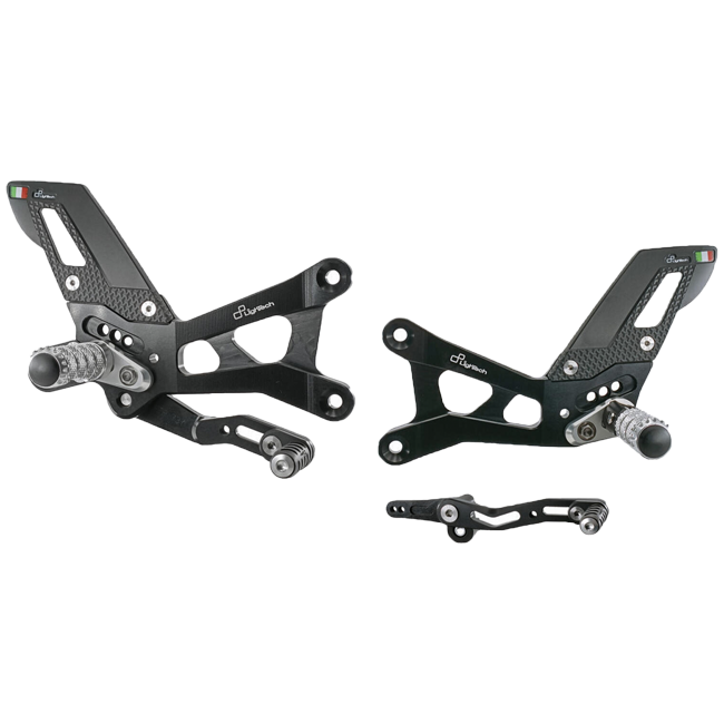 LighTech FTRYA002 silver aluminium rearset kit for Yamaha YZF-R6 RJ11 RJ15 2006-2016