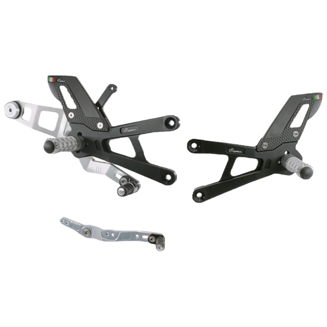 LighTech FTRYA020 track-use rearsets for Yamaha YZF-R1/M 2015–2026, CNC-machined aluminium