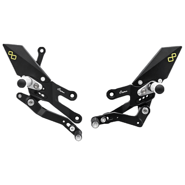 LighTech FTRYA018 silver aluminium rearset for Yamaha YZF-R7