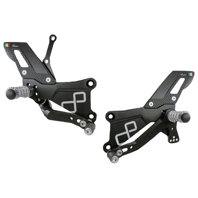 LighTech FTRYA019 track-use rearsets for Yamaha YZF-R3 CNC aluminium