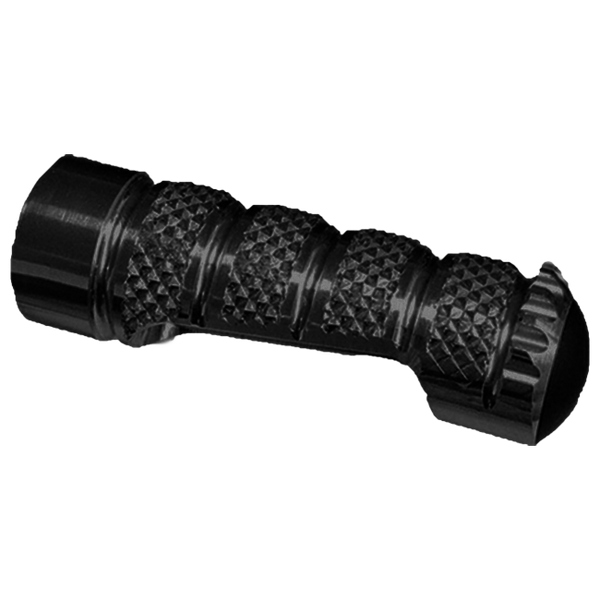 LighTech fixed aluminium footpeg 70.5 mm in silver and black anodised finish RFTR245