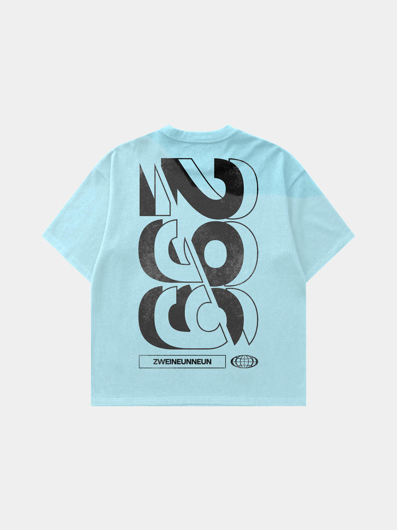 zweineunneun Zahlora Tee in Miami Baby Blue – front