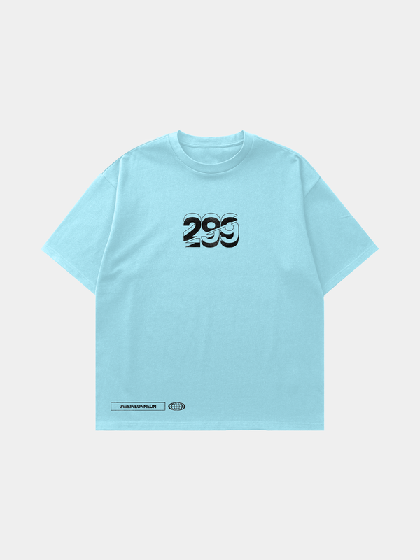 zweineunneun Zahlora Tee in Miami Baby Blue – back