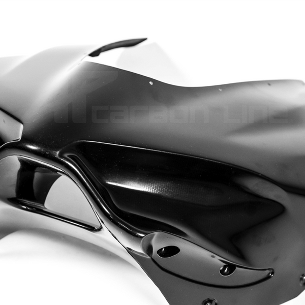 AP Carbon Line Lavatex front fairing mask for Ducati Panigale V4/S 2025-2026, unpainted composite finish