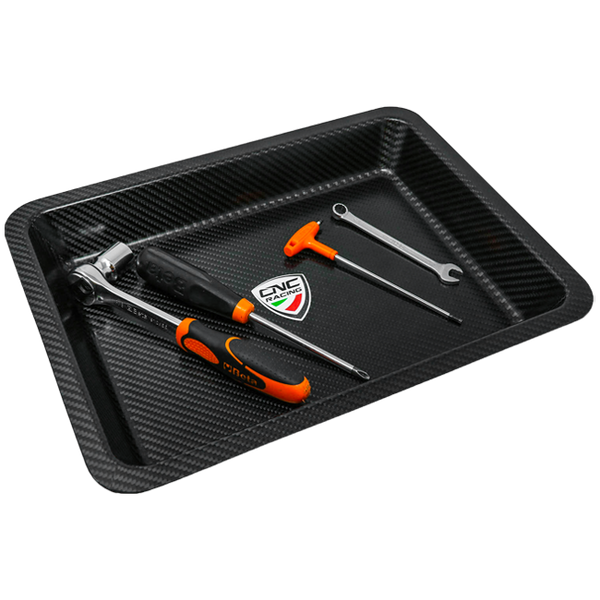 CNC Racing GA011 carbon fibre tool tray in gloss finish