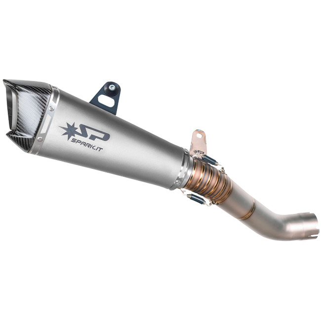 Spark Exhaust Konix Evo titanium slip-on silencer with carbon end-cap for Aprilia RSV4 2021-2026