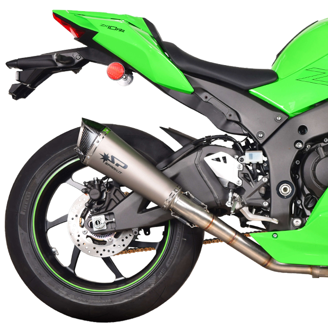 Spark Exhaust Konix EVO titanium slip-on silencer with carbon cap for Kawasaki ZX-10 R/RR 2021-2026