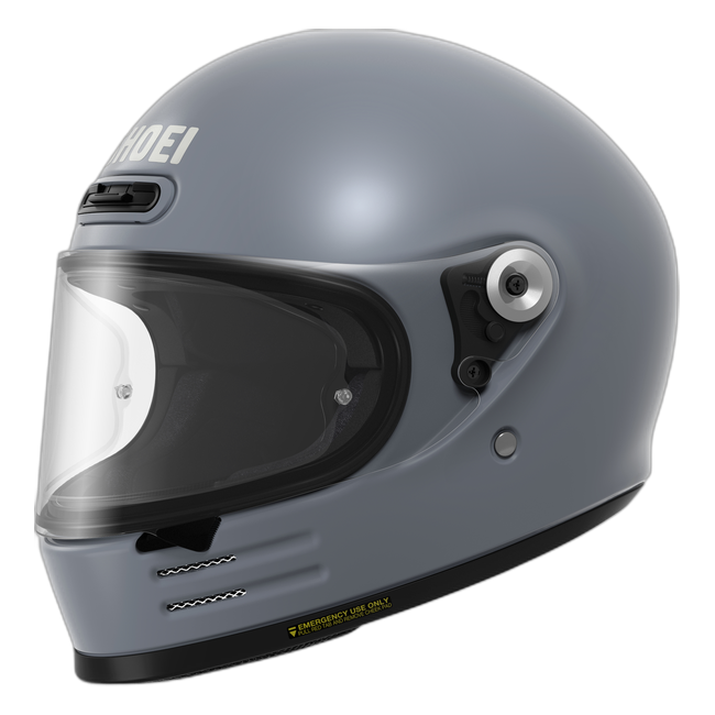 Shoei Glamster06 Basalt Grey – Neo-Retro Full-Face Helmet ECE 22.06 – front view